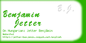 benjamin jetter business card
